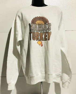 Sudadera para mujer Mama’s Turkey a cuadros manchas de leopardo talla mediana nueva sin etiquetas Foto 1 de 4