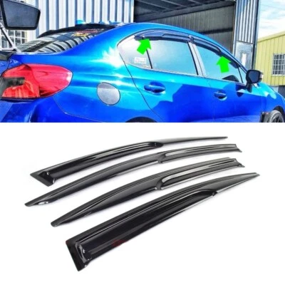 Fit For SUBARU WRX STI 4th Add-on NEW Side Window Visor Sun Rain Guard Foto 1 de 4