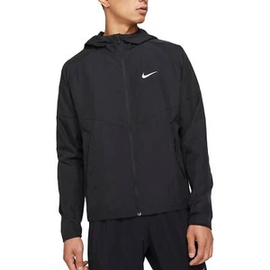 Nike Mens Team Miler Running Lightweight Rain Jacket w Hood Black M DH8109-010 - Picture 1 of 9