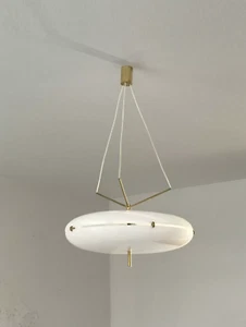 1950 STILNOVO SUSPENSION LUSTRE MODERNISTE SPACE-AGE Arteluce Disderot Sarfatti - Bild 1 von 9