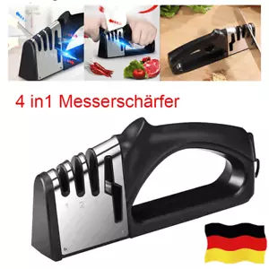 4 in1 Messerschärfer Küchenschleifer Diamantmesser scharfe Scheren Werkzeug NEU~ - Bild 1 von 7
