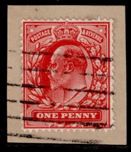 GB EDVII SG281 ESPECIFICACIÓN M7 (6), 1d rosa-carmín profundo, BIEN USADO. Cat £15. EN PIEZA. - Imagen 1 de 1