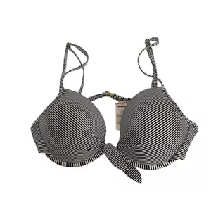 So Bathing Suit Women's XL Striped Push Up Tie Swim Suit Bikini Top NWT - Picture 1 of 9