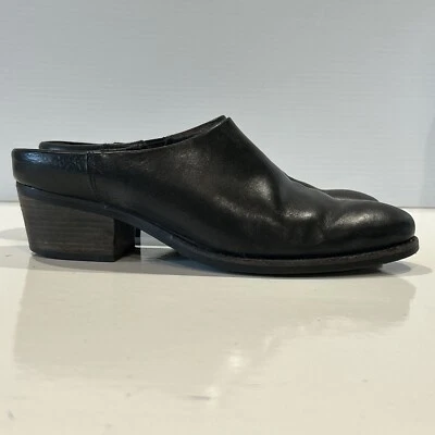 Walking Cradles Greer Black Leather Slip On Shoes Comfort Mules Women’s Size 8 M - Image 1 of 4