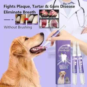 3 PK THE BEST Pet Oral Repair Gel for Dogs Cats Removes Tartar Eliminate Breath - Picture 1 of 9