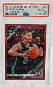 2019-20 Donruss Optic Jayson Tatum #82 Fast Break Red 32/85 Boston Celtics  - Picture 1 of 2