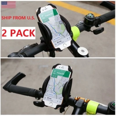 2 PACK  Phone Holder Mount Bike Baby Motorcycle Rack Handlebar Iphone Samsung  - Image 1 of 4