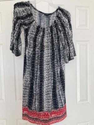 Max Edition floral dress with 3/4 sleeve and ruffle detail. Size Large - Image 1 of 4