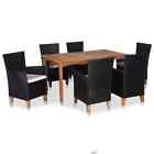 Patio Dining Set Outdoor Furniture Set Table And Chairs Poly Rattan Vidaxl
