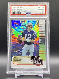 PSA 10 2004 Topps Tom Brady Foil Insert Own The Game New England Patriots Card - Picture 1 of 2