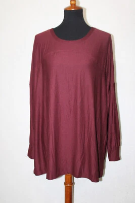 NWOT Old Navy Active XL Oversize Maroon Red Cloud Soft Go-Dry Long Sleeve Tunic - Image 1 of 4