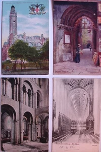 Cathedrals & Churches: 4x Edward VII Stamped Postcards. 3 - Picture 1 of 2
