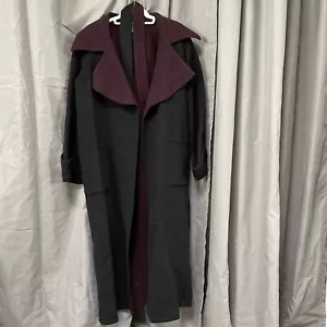 Black/Maroon Peruvian Connection Alpaca Coat - Picture 1 of 8