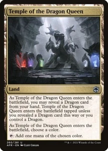 MTG Magic AFR D&D Forgotten Realms - 1x EN NM 260 U Temple of the Dragon Queen - Foto 1 di 1