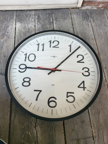 Vintage Howard Miller Wall Clock School Industrial Tested Modern 😃😍😎 Cover