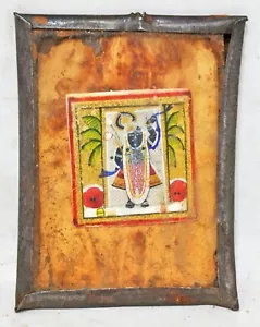 Antique Miniature Water Color Painting God Shrinathji Original Old Hand Painted - Picture 1 of 5