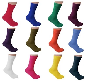 Rambután Hombre Bambú Color Liso Vestido Sin costuras Calcetines Antibacterianos EE. UU. 8.5-12.5 - Imagen 1 de 12