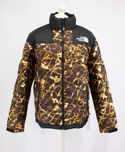 THE NORTH FACE LHOTSE MENS DOWN JACKET WATER PRINT COAL BROWN RRP £290 AD - Picture 1 of 8