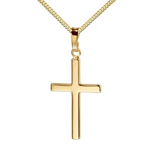 Kreuz-Anhänger Gold-Kreuz 750 Gold 18 Karat als Kettenanhänger in Hochglanz - Bild 1 von 6