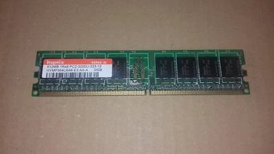 512MB PC2-3200U RAM PC Hynix HYMP564U648-E3 DDR2 DIMM 240pins 400MHz - Imagen 1 de 3