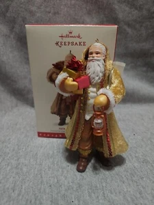 2016 Weihnachtsmann Punze Ornament #13 braun Samt Umhang - Bild 1 von 6