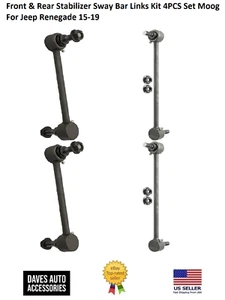 Suspension Stabilizer Sway Bar Links Kit Front/Rear Fits 2015-19 Jeep Renegade - Picture 1 of 8