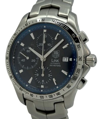 Tag Heuer 42mm Men's Link SEL Blue Dial Automatic Chronograph Watch- CJF2114! - Image 1 of 4