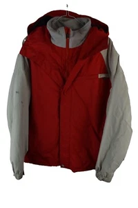 BURTON Red Padded Ski Jacket size L Mens Vintage Full Zip Hooded Casual - Picture 1 of 10