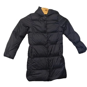 Abrigo largo acolchado Polo Ralph Lauren niña XL 16 repelente al agua plumón de pato azul marino - Imagen 1 de 8
