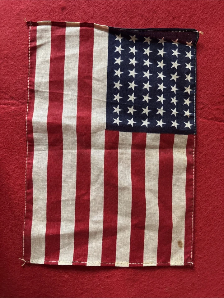 WW2 US ARMY DRAPEAU AMERICAIN USA  26 X 18 CM FLAG 48 ETOILES - Photo 1/2
