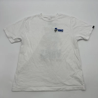 Camiseta Vans Calce Clásico Jóvenes Niños M 10-12 Blanco Estampado Gráfico Logo... #29666 Foto 1 de 4
