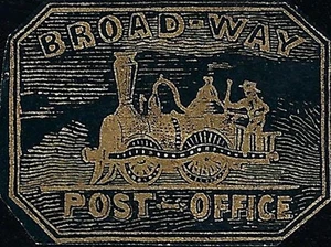 US Scott #26L1 MN VF 1 Cent 1849 Local Stamp Broadway Post Office CV 1000.00 - Picture 1 of 1