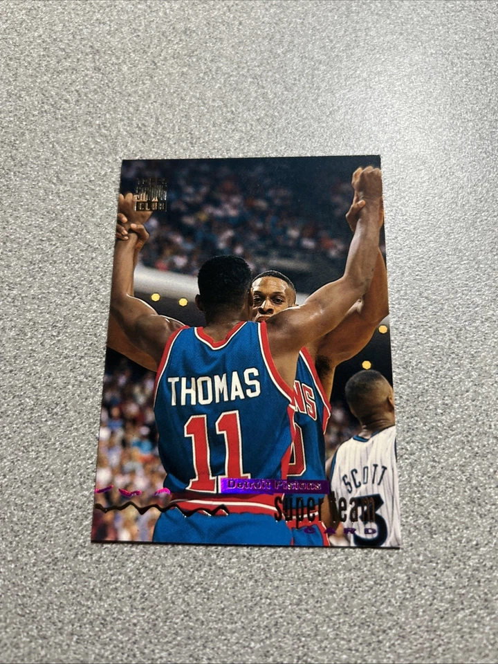 Vtg 1993-94 NBA Topps Stadium Club “Super Teams” Card #8 DETROIT PISTONS NM/M SP - Image 1 of 2