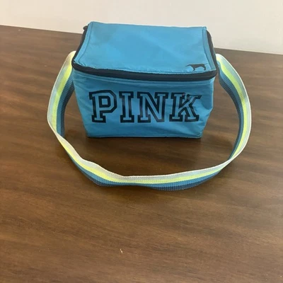Victoria’s Secret ROSA Y2K Azul Bolsa de Almuerzo Bolso Refrigerador Perro Retro Logo Foto 1 de 4