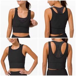 Lululemon Athletica Power Pivot Reversible Yoga Tank Top Sport BH Schwarz Gr. 2 - Bild 1 von 8