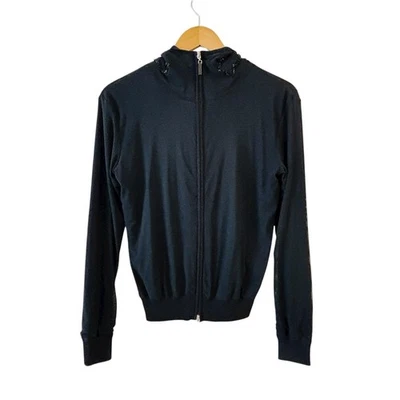 Chaqueta con capucha Escada Sport Y2K para mujer adornada transparente tallas S malla cremallera completa Foto 1 de 4