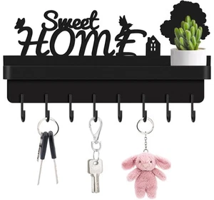 Key and Mail Holder for Wall - 2 in 1 Key Hanger for Wall Decorative with 8 K... - Picture 1 of 9