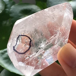 Natural 48mm Herkimer Diamond Enhydro healing Crystal Gem&moving water drop 70G - Picture 1 of 8