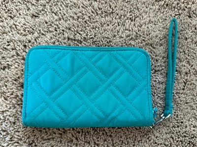 Cartera Vera Bradley Turquesa Cremallera Alrededor Foto 1 de 4