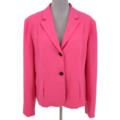 Chaqueta Jones New York Mujer 16 Rosa Forrada Blazer Bolsillos Carrera Academia Foto 1 de 4