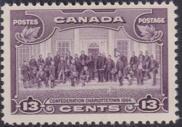 CANADA Sc#224.1 MNH FATHER S of CONFEDERATION at CHARLOTTETOWN 1864  13¢ VIOLET - Image 1 of 1