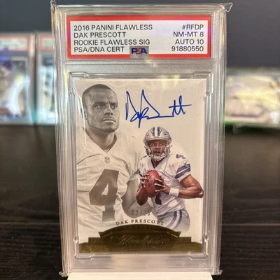 2016 PANINI FLAWLESS DAK PRESCOTT ROOKIE AUTO /25 DALLAS COWBOYS - Image 1 of 2
