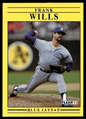 1991 Fleer Frank Wills Toronto Blue Jays #191 - Image 1 of 2