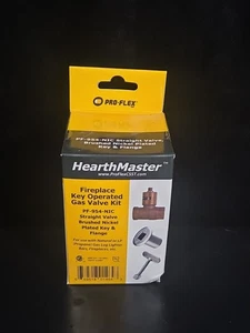 PRO-FLEX Hearth Master Valve Kit, gerades Ventil, Nickel gebürstet & Flansch - Bild 1 von 4