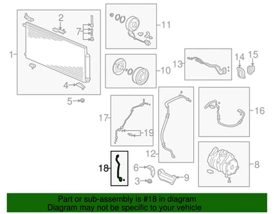 Tubo de descarga de condensador de CA genuino Honda Element 2003-2011 receptor B OEM Foto 1 de 3