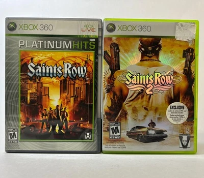 Saints Row 1 + 2 Lot (XBox 360) CIB Complete w/ Manuals, Tested! - Bild 1 von 4