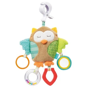 Fehn Activity-Spieltier Eule  Baby Motorikspielzeug für Kinderwagen, Kinderbett - Bild 1 von 7