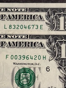 2017 A $1 One Dollar 2 NON Consec Notes Carranza/Mnuchin Sigs CH/CU Notes - Picture 1 of 11