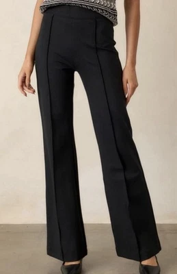 Pantalones Ponte Spanx Hi-Rise Acampanados Negros Talla Mediana Alta Foto 1 de 4