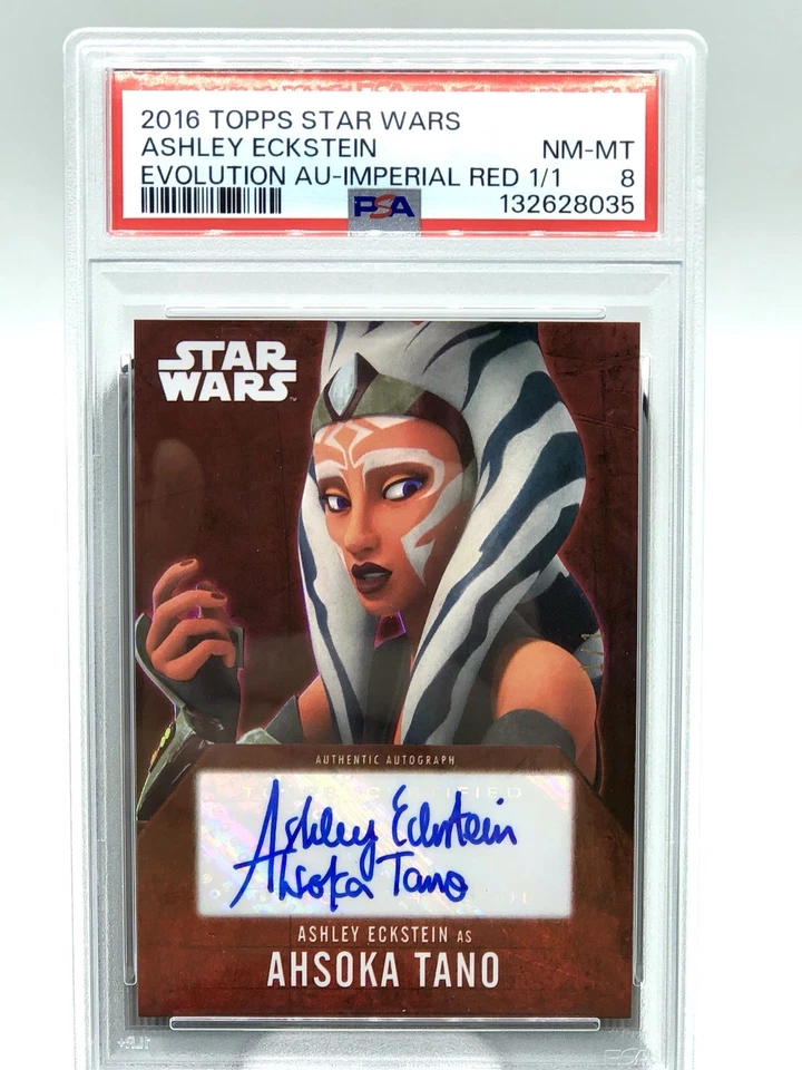 2016 Topps Star Wars: Evolution 1/1 Auto PSA 8 Ashley Eckstein as Ahsoka Tano - Image 1 of 4